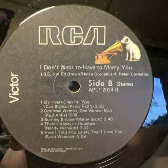 JIM ED BROWN & HELEN CORNELIUS - I Don't Want To Have To Marry You -VG LP Record - Picture 5 of 7